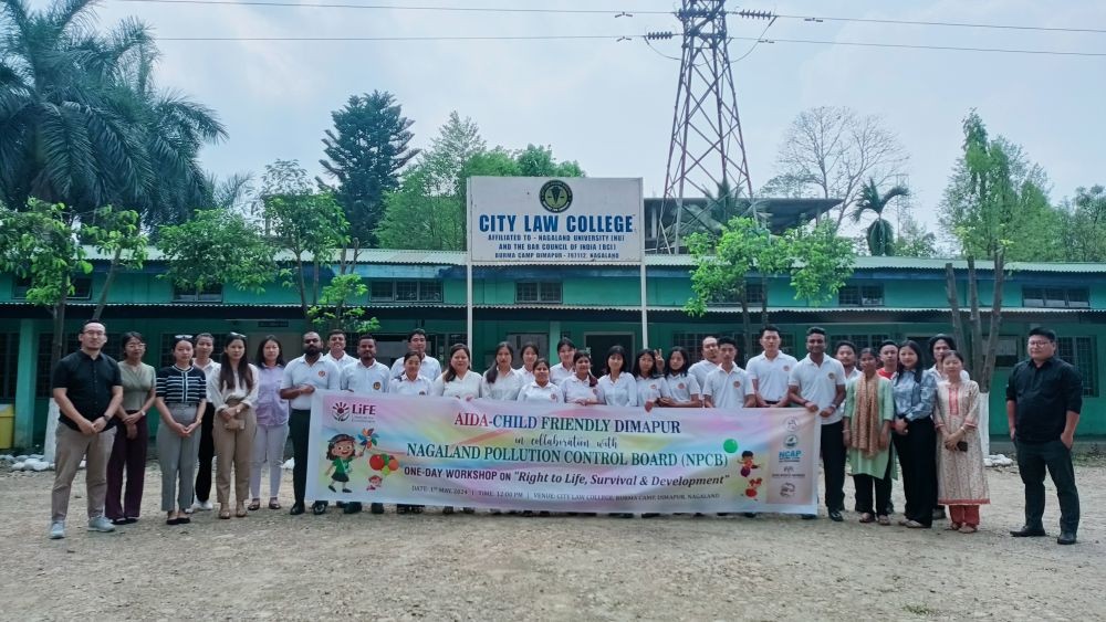 AIDA-Child Friendly Dimapur in collaboration with Nagaland Pollution Control Board (NPCB) organized a workshop on May 1 at City Law College, Burma Camp, Dimapur on the theme, “Right to Life, Survival and Development.”